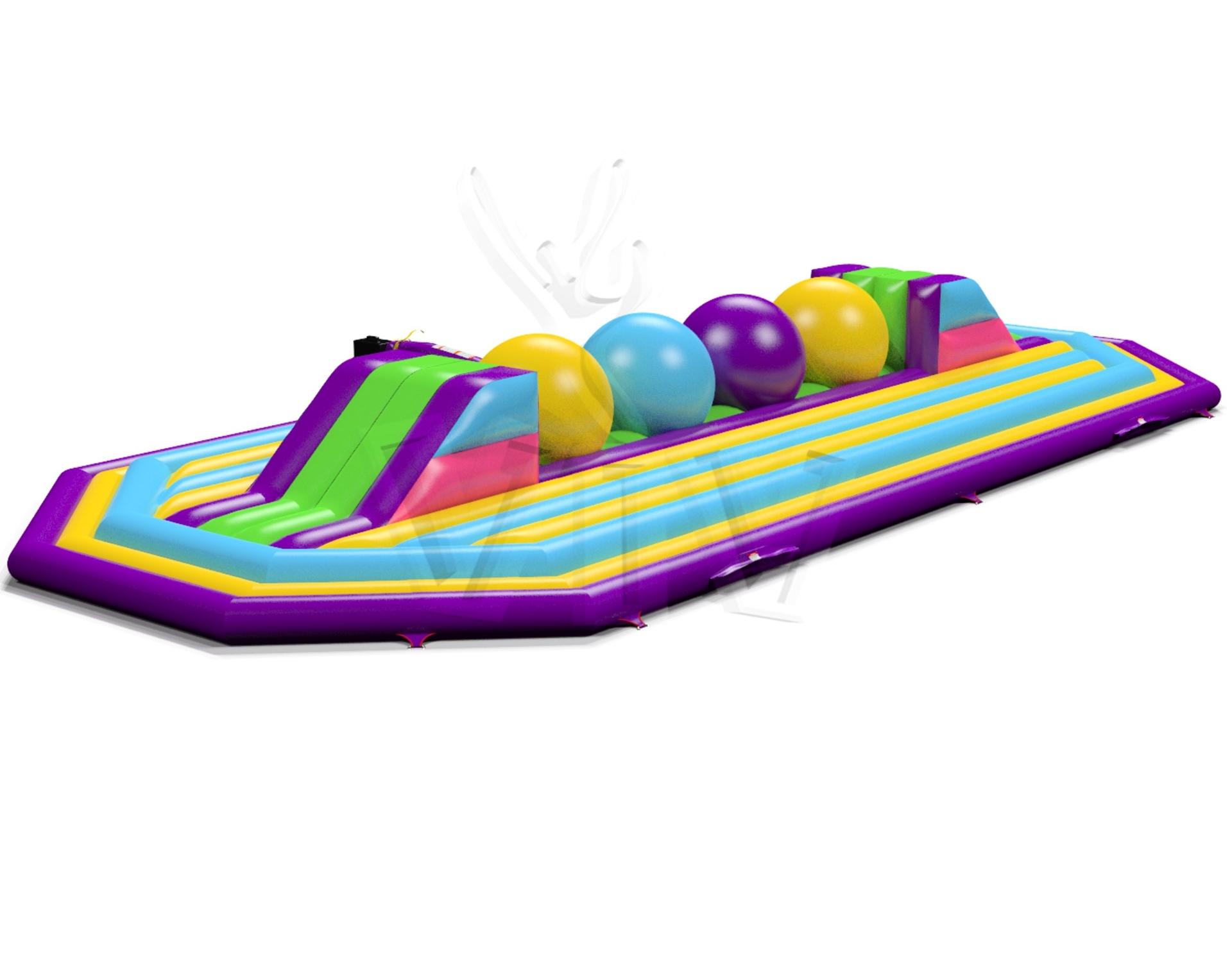 Wipe-Out Startup M - Medium commercial inflatable wipe-out attraction