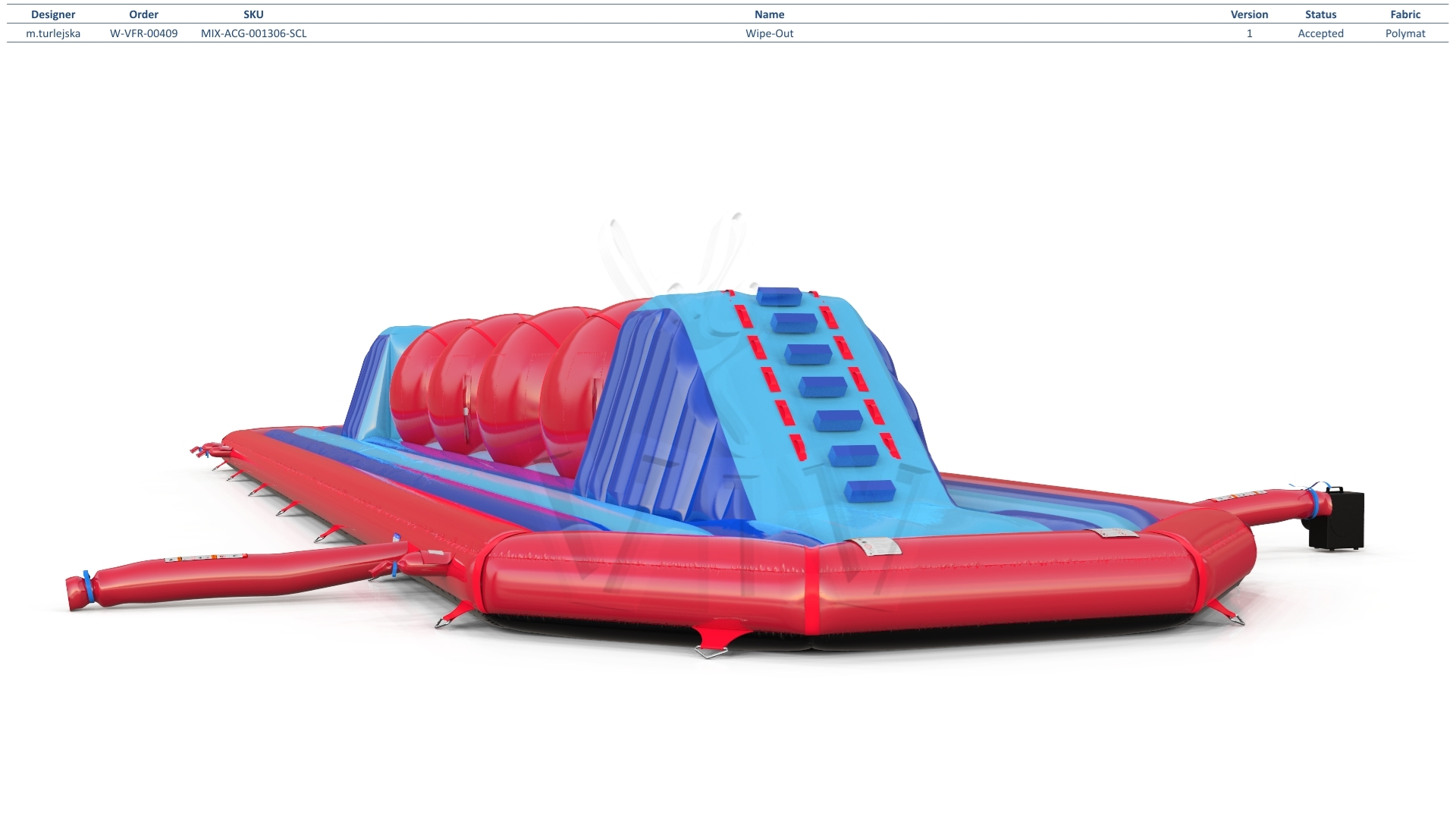 Wipe out commercial inflatable wipe-out attraction