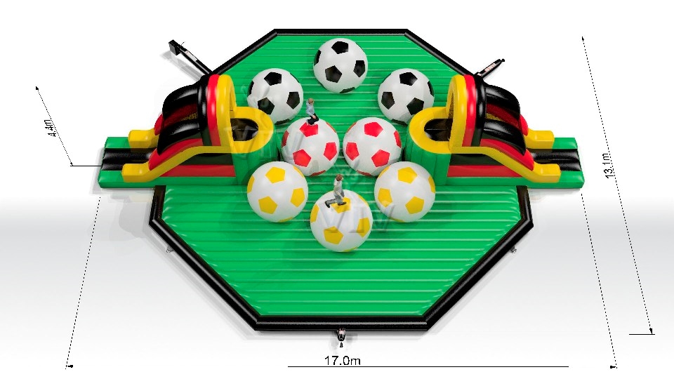 Wipe-Out Football commercial inflatable wipe-out attraction