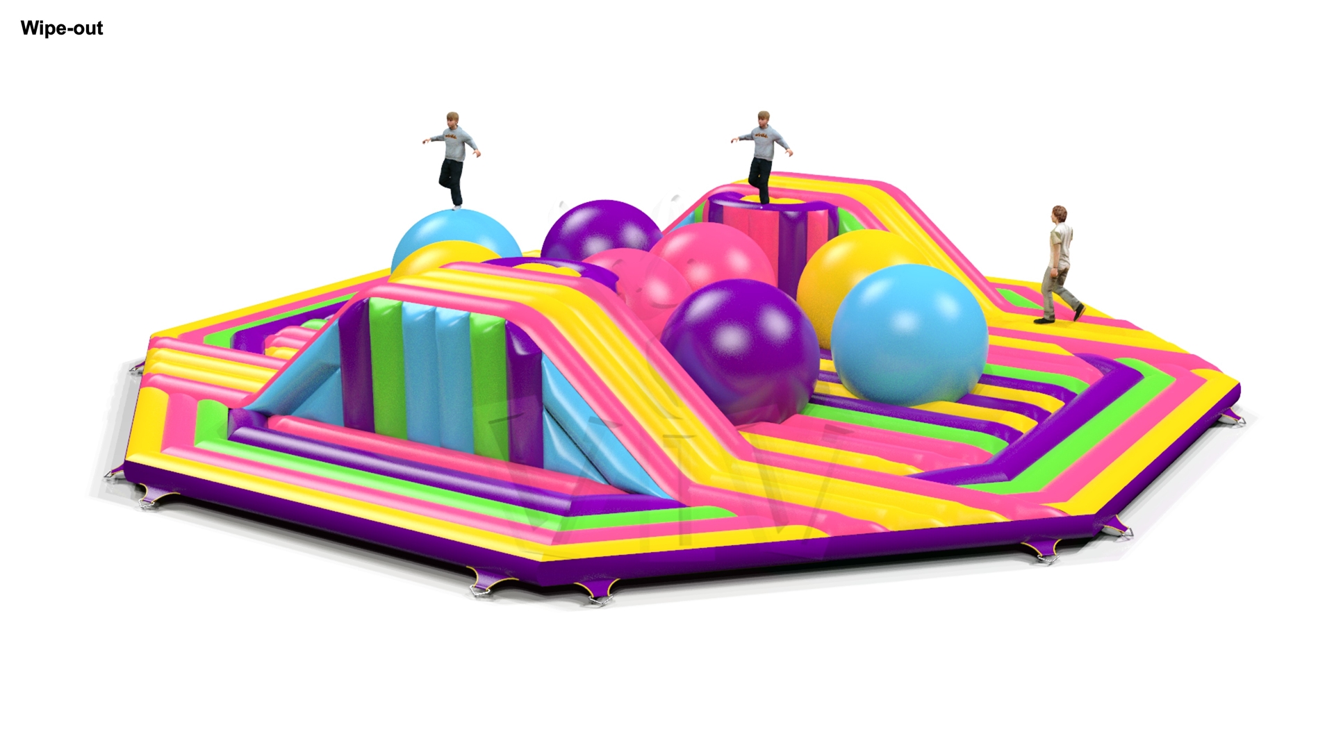Wipe-Out Startup L - Large commercial inflatable wipe-out attraction