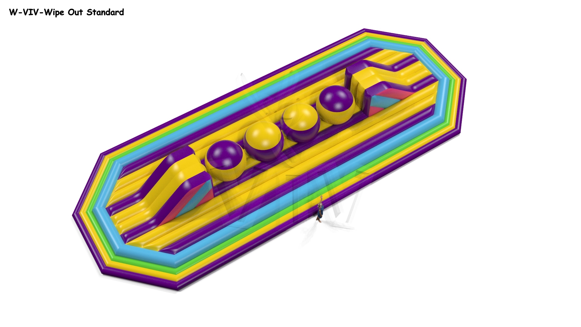 Wipe-Out Startup XL - Extra Large commercial inflatable wipe-out attraction