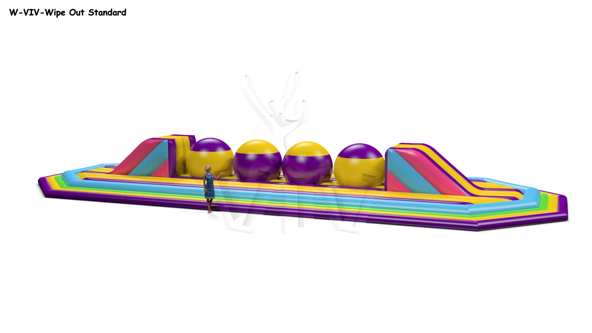 Wipe-Out Startup XL - Extra Large commercial inflatable wipe-out attraction