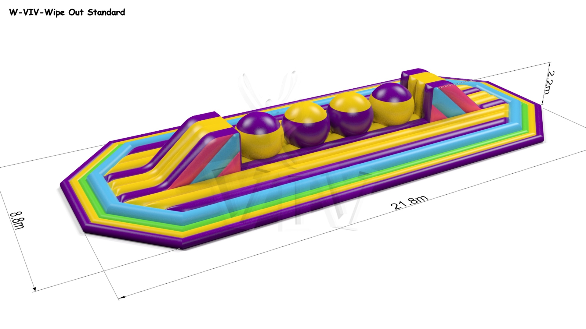 Wipe-Out Startup XL - Extra Large commercial inflatable wipe-out attraction