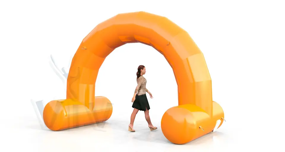 Arch gate self - standing 4 m commercial promotional inflatable gate