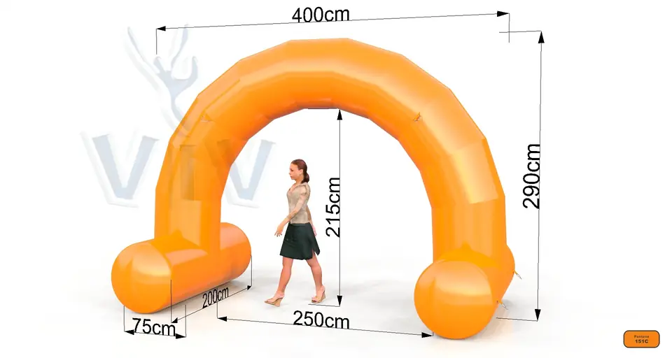 Arch gate self - standing 4 m commercial promotional inflatable gate