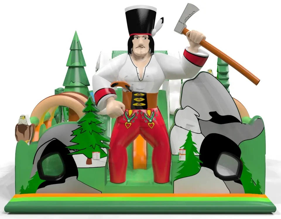 Birgand's Adrenaline commercial inflatable obstacle course