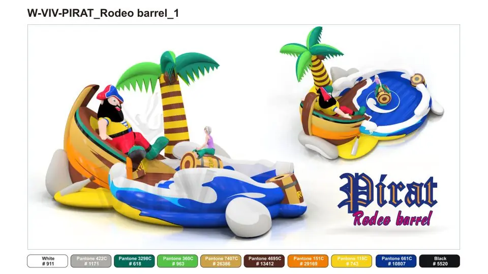 Rodeo Marooned Pirate Profiride SET - Collection Pirate commercial mechanical rodeo attraction