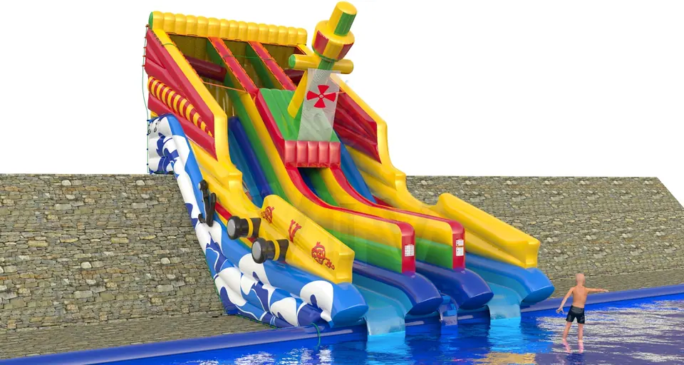 Galeon on the slope commercial inflatable slide