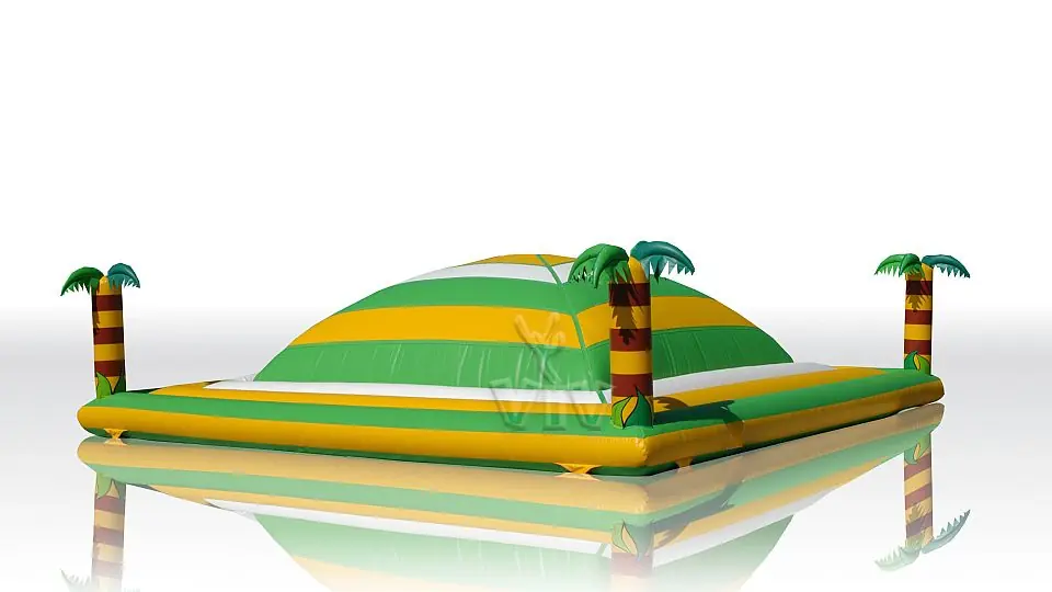 Soft Mountain with palms 9 x 9 m with the floor under the bowl commercial inflatable soft mountain