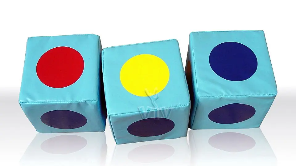 Cube 0.25 m foam soft play element for dry indoor play areas