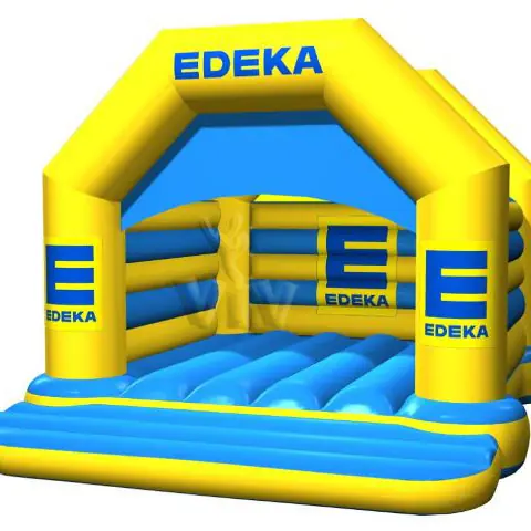 Bounce Edeka with roof 6,2 x 7,2 m commercial inflatable bounce