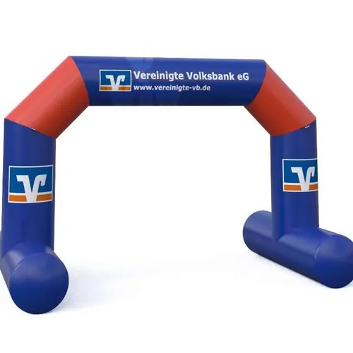 Diagonal self - standing gate "Volksbank" - Collection Volksbank commercial promotional inflatable gate