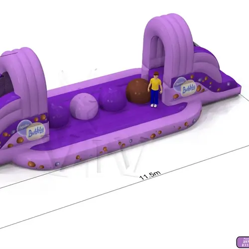 Wipe-Out 11,5 x 4,1 x 3,5 m commercial inflatable wipe-out attraction
