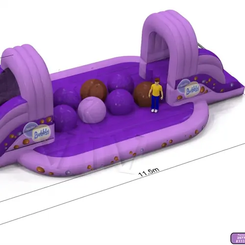 Wipe-Out 11,5 x 5,7 x 3,5 m commercial inflatable wipe-out attraction